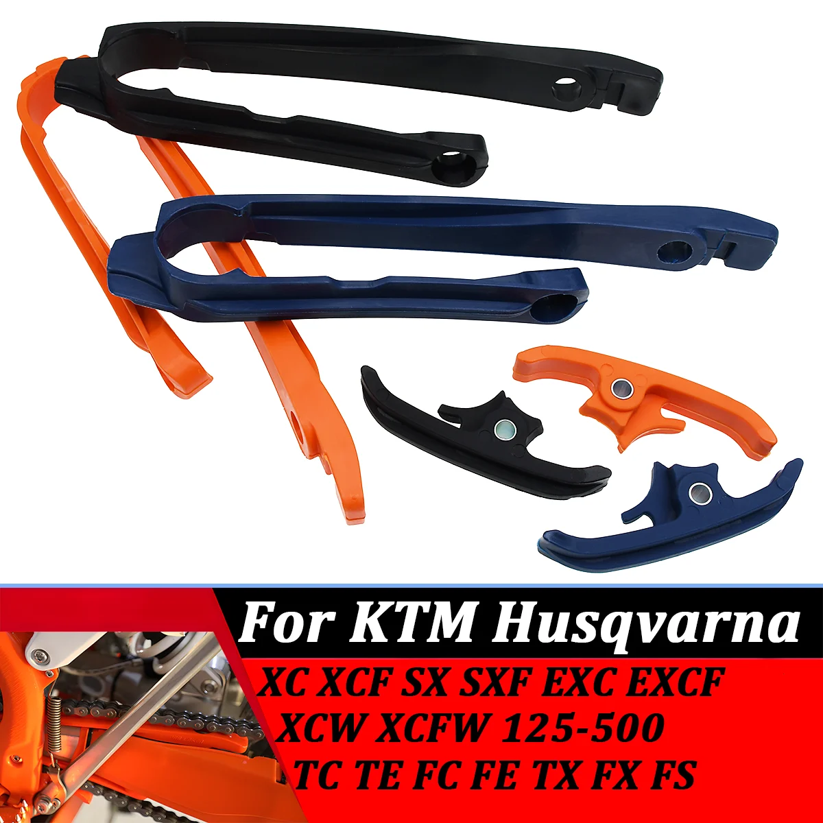 Motorcycle Chain Slider Guard Swingarm Guide For Husqvarna FC FE FS 450 FX 350/450 TC 125 250 TE 150 150I 250 300 TX 125 16-21