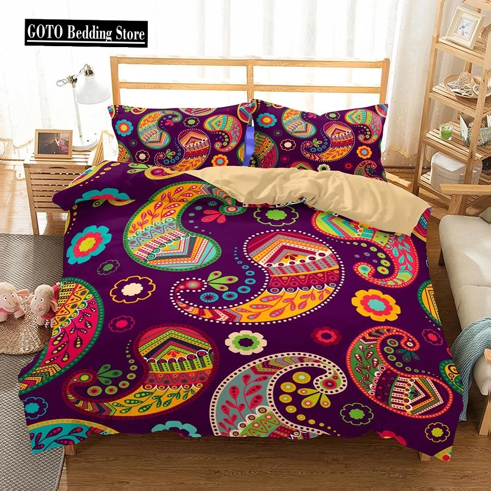 

Quilt Cover Set Mandala 100% High Quality Home Textile Bedding Set Queen Size Double Bed Linens Chinese Duvet Cover Set Luxury