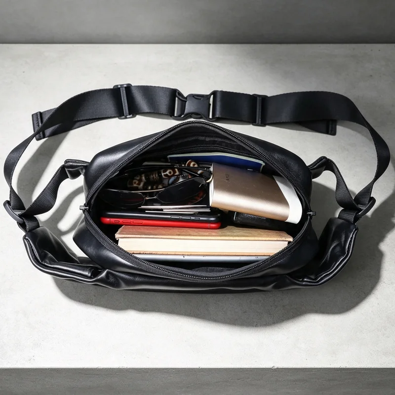 Soft Genuine Leather Waist Packs For Men Mini Travel Fanny Pack Male Small Waist Belt Bag Phone Pouch