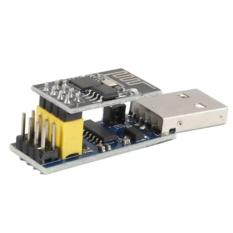 AED7-USB To Breakout CH340C ESP-01 ESP-01S Prog Wifi Programmer Downloader Adapter With Reset Auto Download Circuit