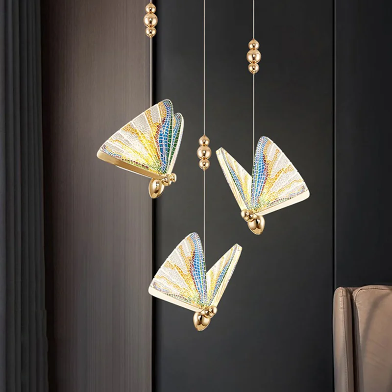 

Modern Butterfly Pendant Lights Indoor Hanging Lamp For Bedside Living Dining Room Kitchen Pendant Lighting Wall Lamps Fixtures