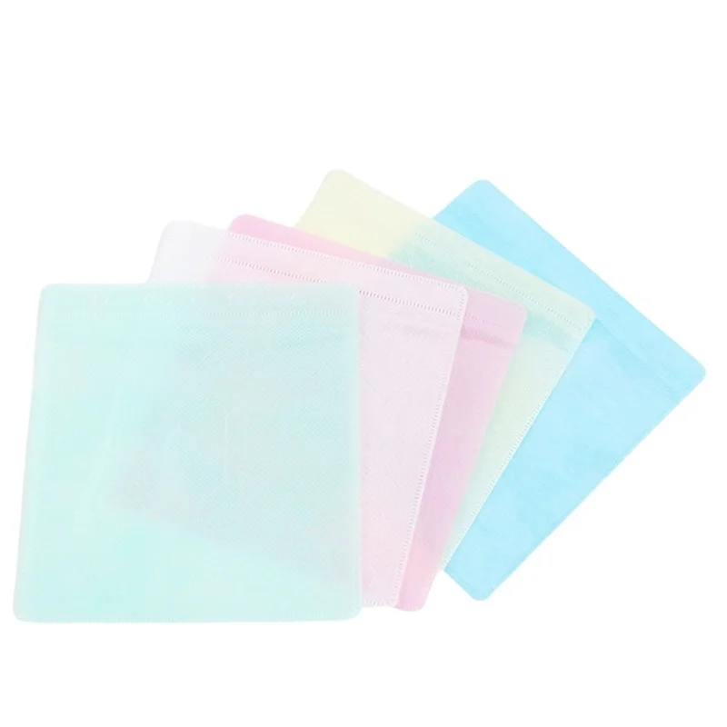 Zielony, 100 sztuk, dwustronny zestaw ochronny na płyty CD/DVD, kolorowa torba do przechowywania z miejscem na płyty, odporna na zarysowania i kurzabgi