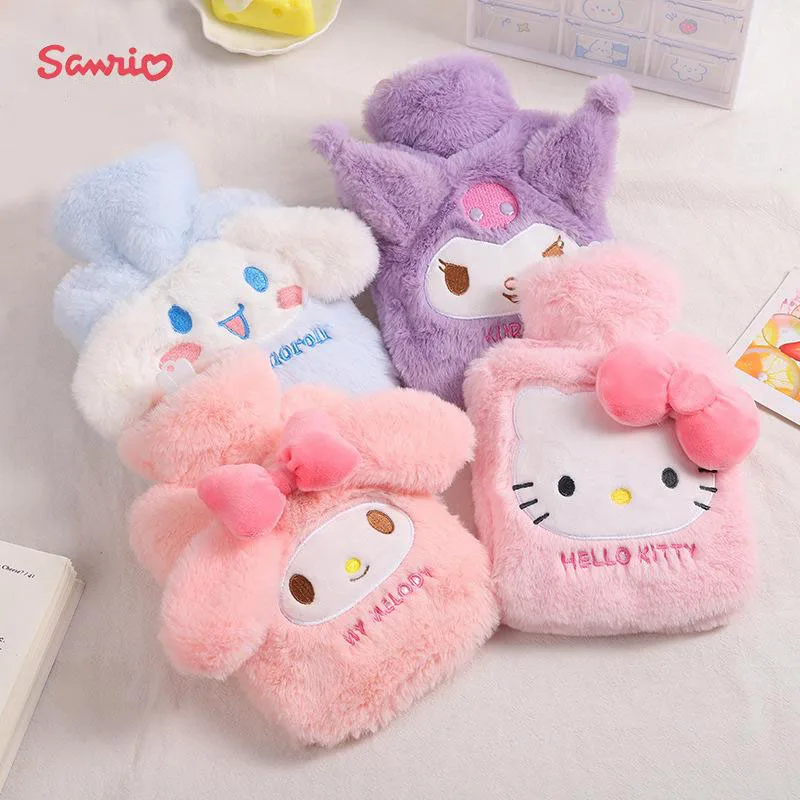 

Sanrio Water Filling Hot Water Bag Cinnamoroll High-Capacity 3D Kawaii Plush Water Injection Heating Bag Warmth and Comfort