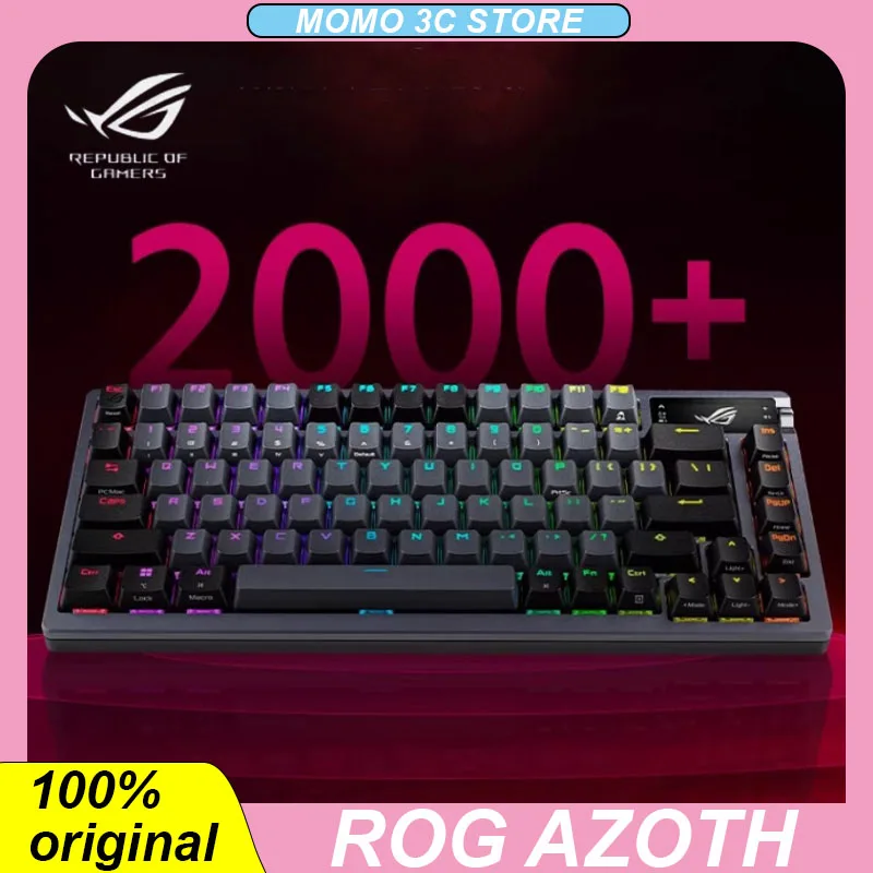 

ROG AZOTH Mechanical Keyboard 3mode Wireless Buletooth Hot Swap Gasket OLED RGB Customized Rotating Switch PC Gaming Keyboards