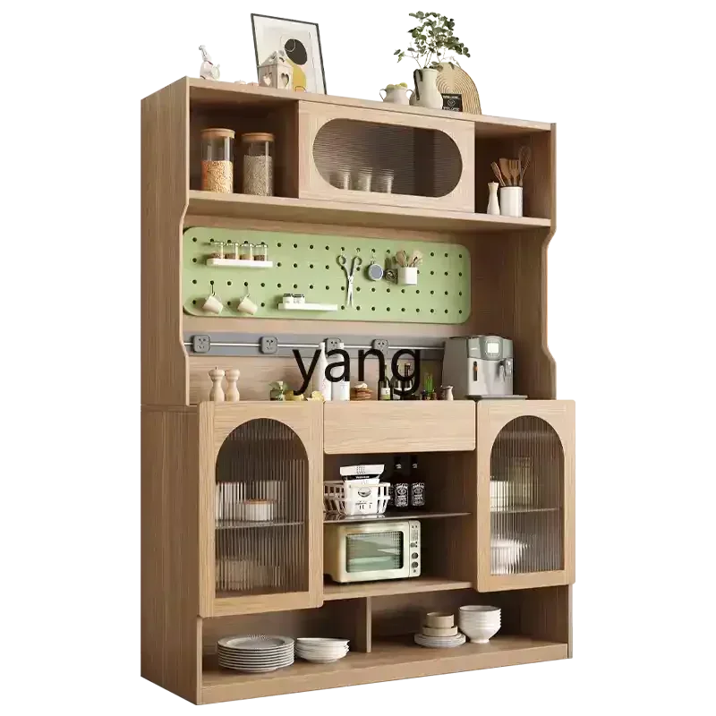 LH solid wood dining side cabinet ash wood storage high cabinet against the wall wine cabinet small apartment