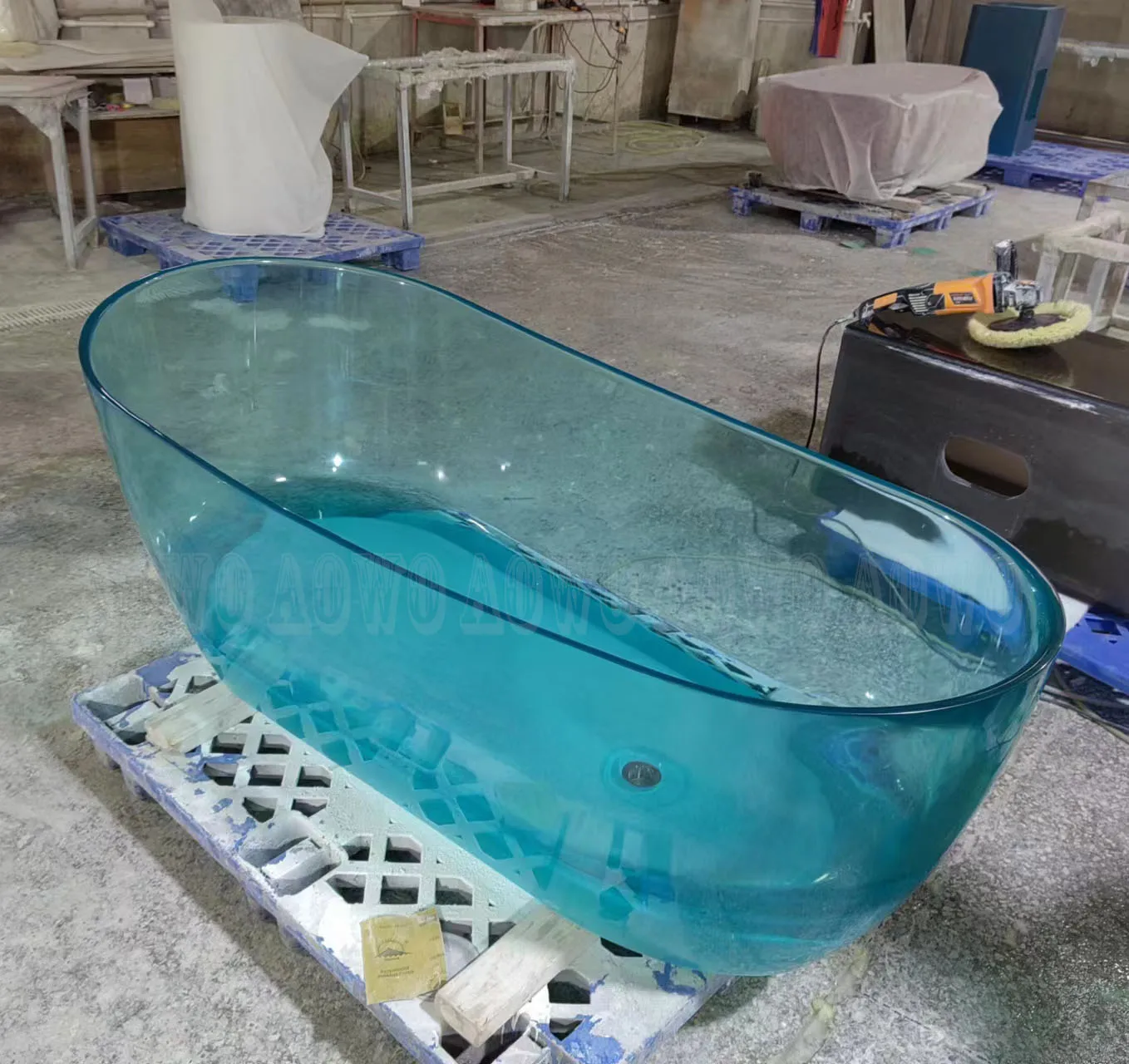 

Vogue Spa Bathtubs 1.8 M Big Size Clear Bathtub Transparent Resin Kit Hidromassagem Tub For Ice Threapy Single Comfortable Space
