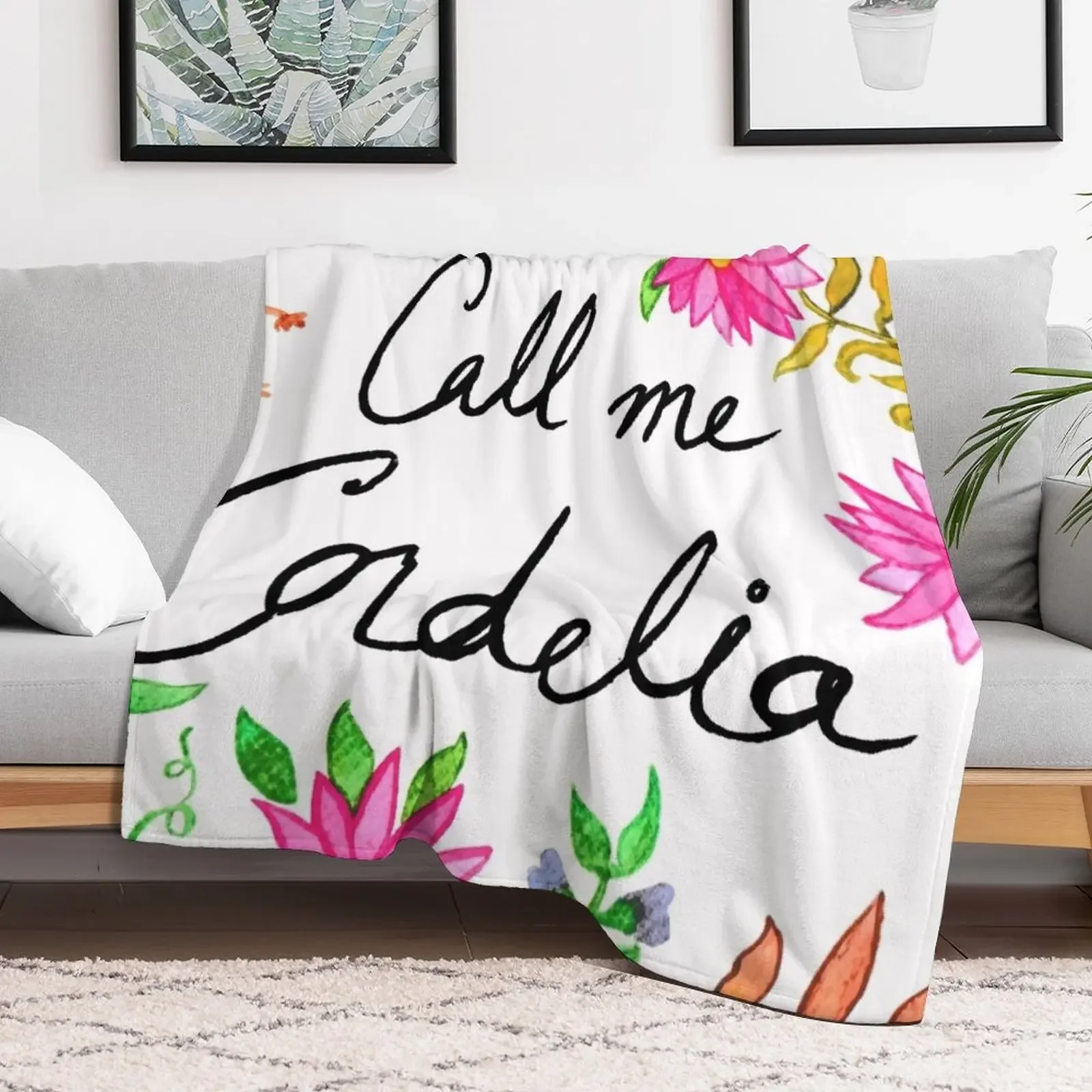 Call Me Cordelia - Anne of Green Gables Throw Blanket Plaid on the sofa Decorative Sofas Blankets