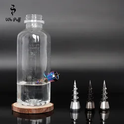 WE PUFF-Mini cuenco de Metal para tabaco, cuencos de humo resistentes al calor, Estilo espiral, para hacer botellas de plástico, narguile, Shisha, taza para fumar, 23mm