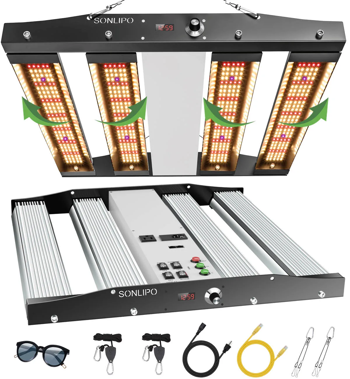 Luz LED de alto brillo para cultivo de plantas, SPC2500 , 3 tipos, promoción de espectro completo, 250W, cobertura de 4x4 pies con 1220 LED