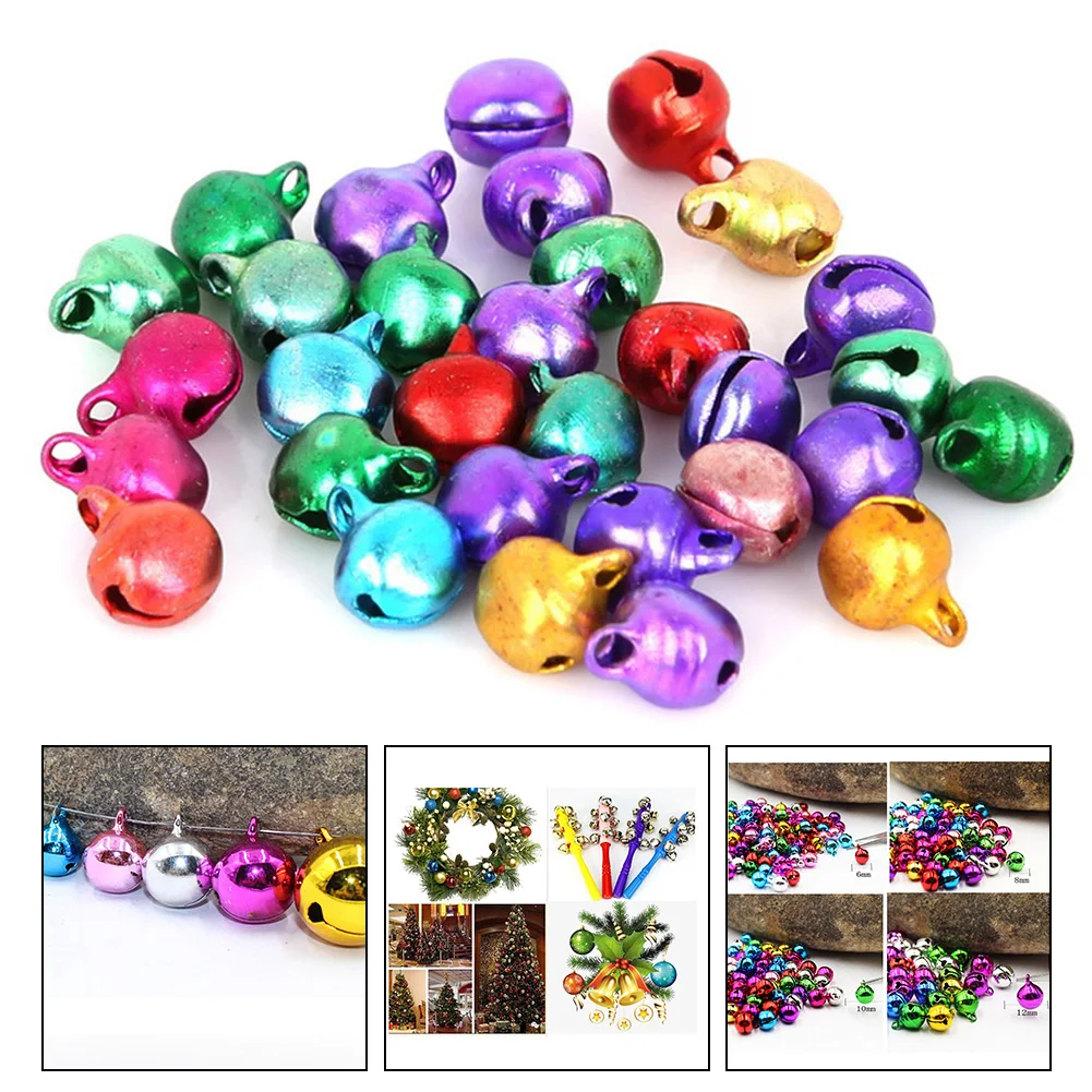 Rust-Resistant Chime Accessories Craft Bells Christmas Tree Decor Colourful Easy To Hang Electroplating Metal Shiny