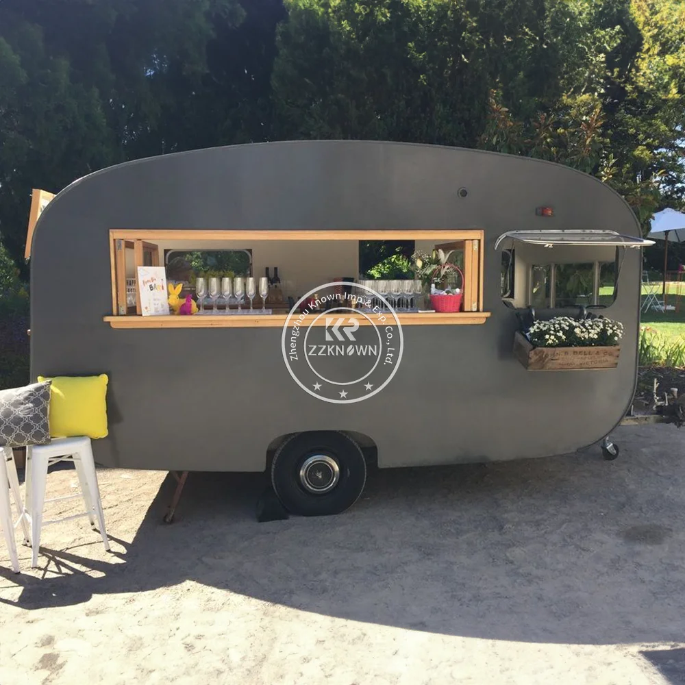 Remolque de café, furgoneta, camión de comida, cocina móvil, equipos personalizados, carrito de Pizza para perritos calientes, quiosco de aperitivos callejeros