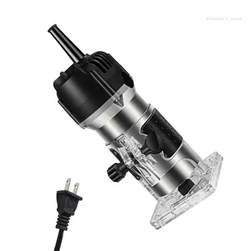 Trimmer portatile per router legno resistente con set punte Router multifunzione per lavorazione del legno Taglio in