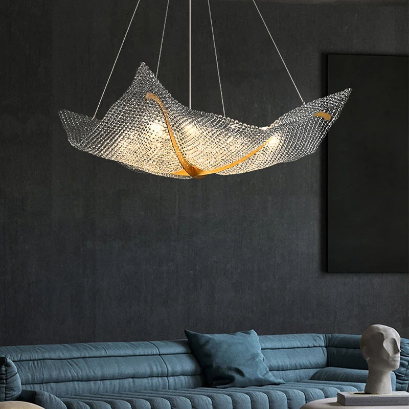 Luxury Crystal Pendant Lights New Modern Designer Lustres Led Hanging Light For Ceiling Indoor Home Decor Lamp For Living Room