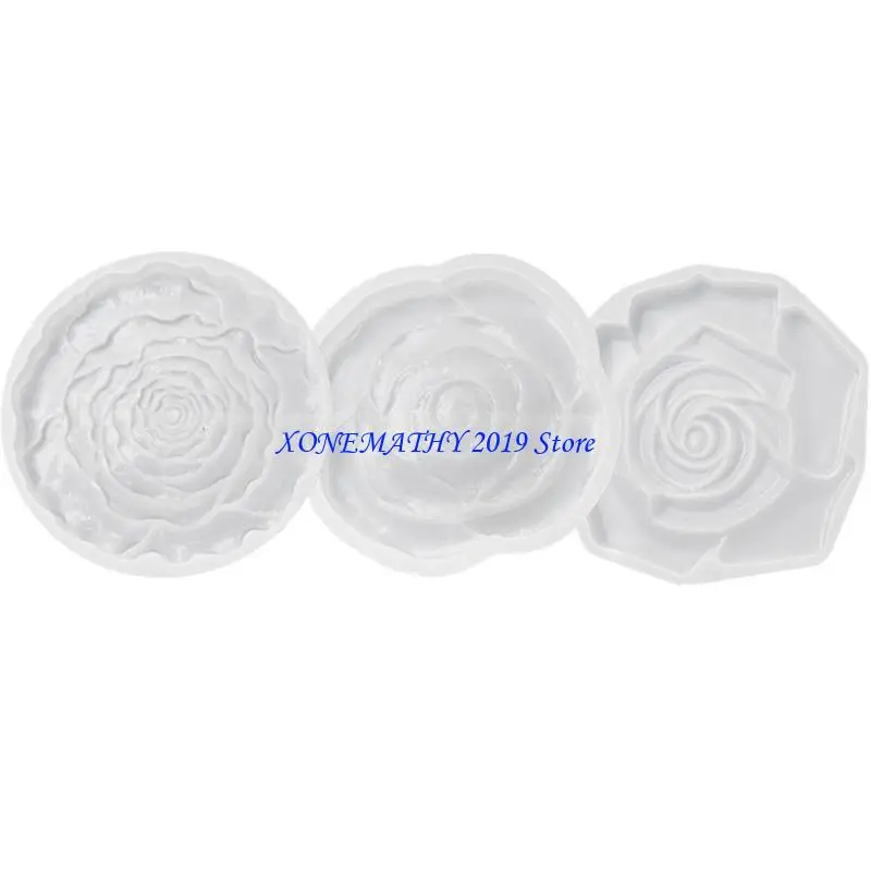 

F42F Формы для литья из смолы в форме розы Силиконовые формы для подставок для подносов для ручного изготовления своими руками