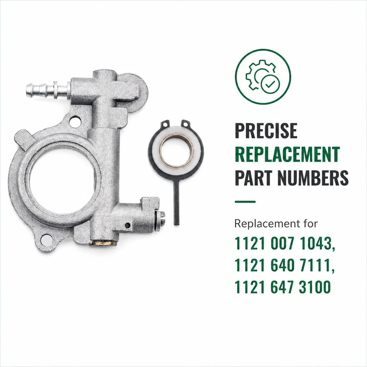 Chainsaw Oil Pump Worm Gear Kit For Stihl 024 026 MS240 MS260, Replaces Part No. 1121 007 1043 1121 640 7111 1121 647 3100