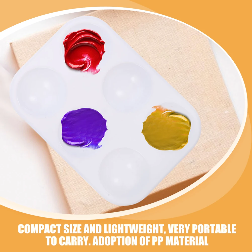 

30pcs Rectangle Watercolor Palette Empty Plastic Dish Pans Mixing Reusable Durable Supplies Gouache Painting Trays