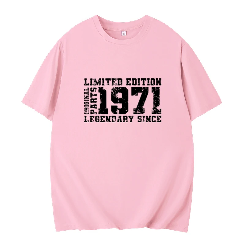 Made in 1971 Birthday Gift Printed Joke T-Shirt,Awesome Husband Casual Short Sleeve,Limited Edition and 1971 T-Shirt,Unisex 2024