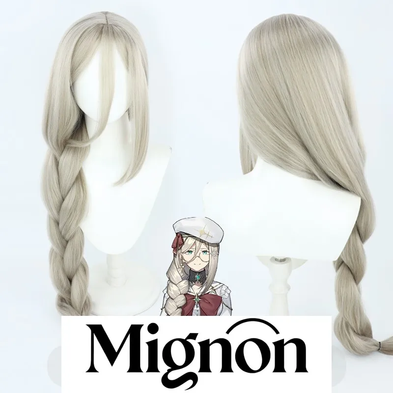 

NIJISANJI EN шестого поколения Aia Amare косплей парик толстые косы силиконовая имитация кожи головы