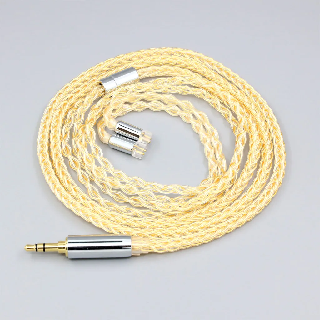 8 Core 99% 7n Pure Silver 24k Gold Plated Earphone Cable For UE11 UE18 pro QDC Gemini Gemini-S Anole V3-C V3-S V6-C LN008421