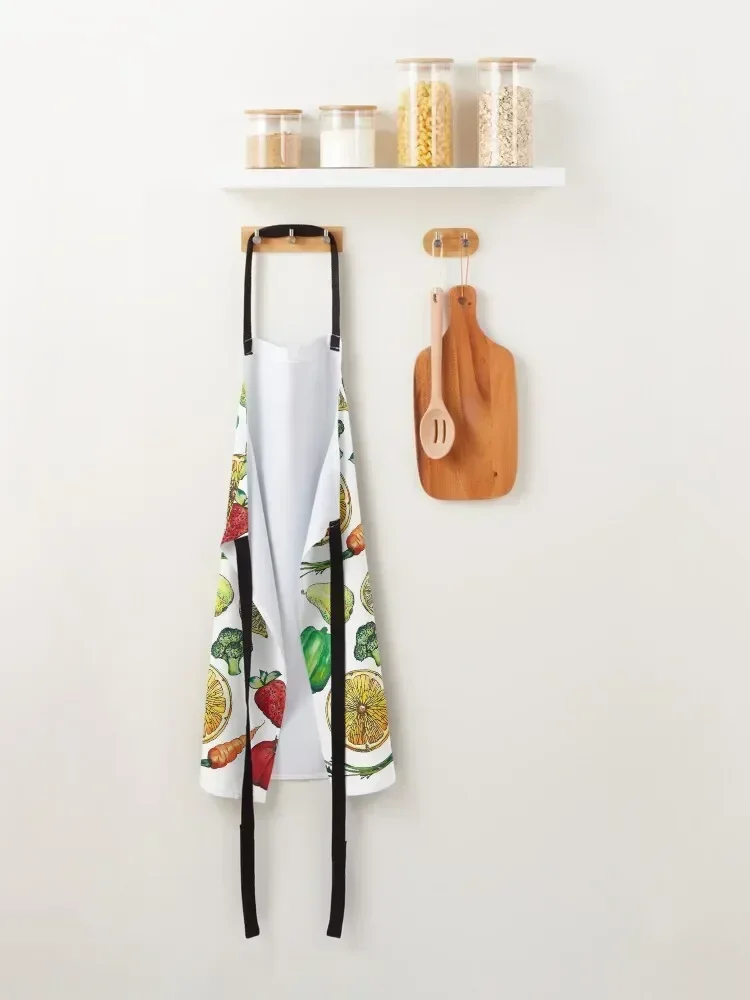 Fruits and Veggies Apron Women Kitchen'S Kitchen on the wall Apron