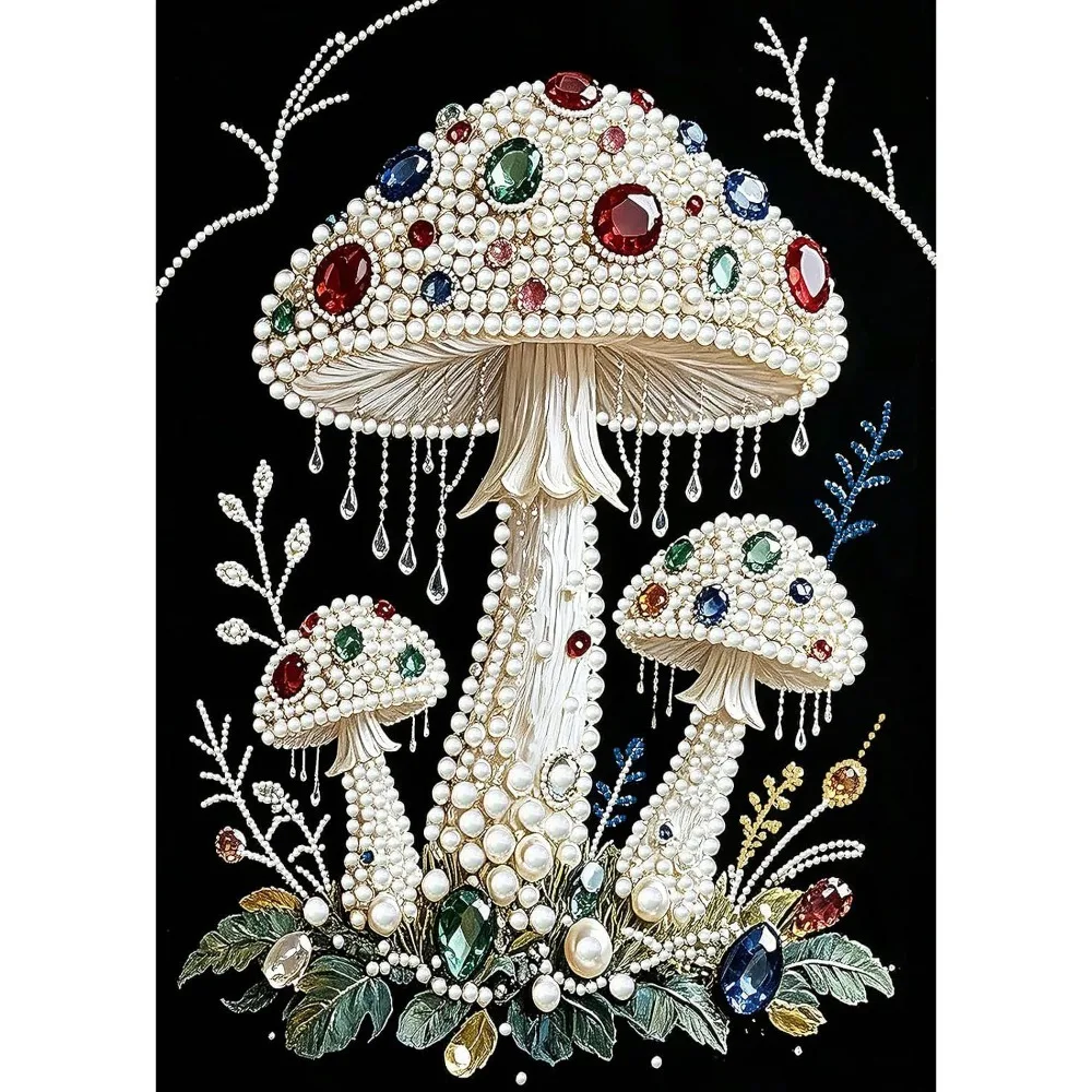 1 Set 11.8x15.7 inch Pearl Diamond Painting Kit Special Shape DIY Pearl Diamond Art Kits Frameless Canva 5D Rhinestones Dots Art