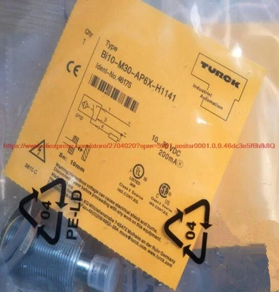 100% NEW BI10-M30-AP6X-H1141 proximity switch plug-in type PNP normally open sensor 10-30VDC
