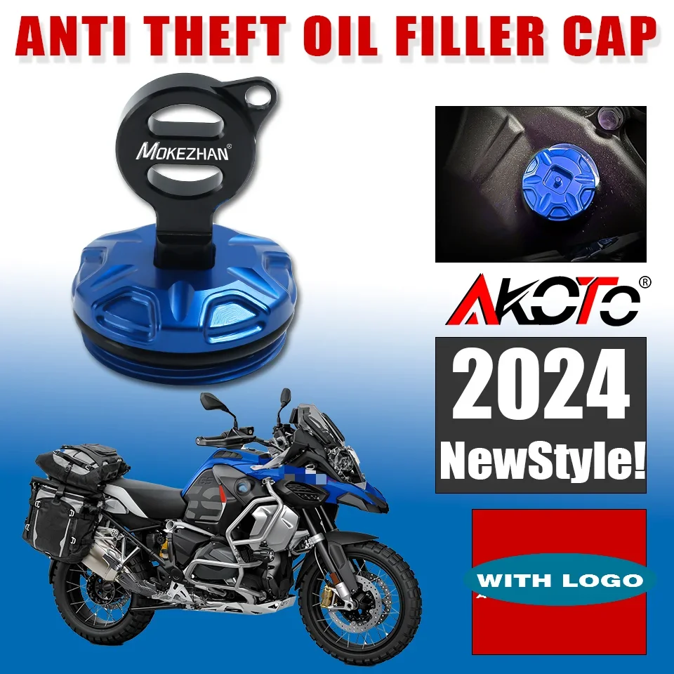 

NEW Motorcycles Anti theft Oil Filler Cap Engine Oil Plug Cover For BMW R1250GS R 1250 GS Adventure Rally Trophy 1250GS ADV 2024