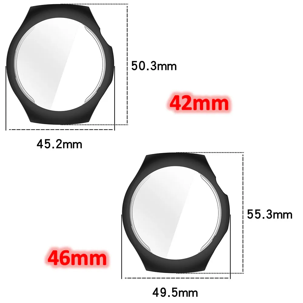 Case for Huawei Watch5 42mm Screen Protector Shell For Huawei Watch5 46mm Soft TPU Bumper All-around Protector Frame Accessories