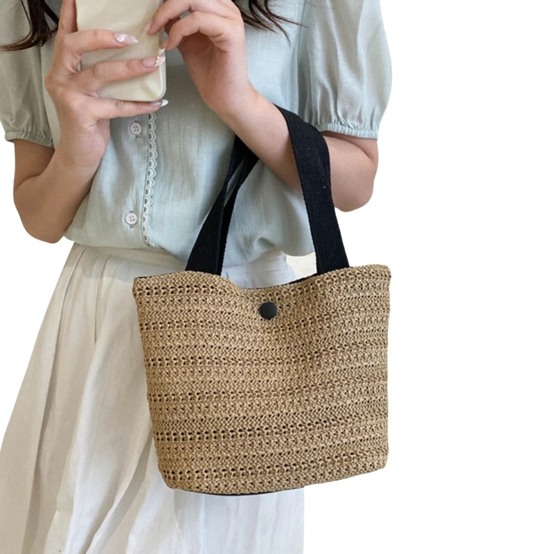 Practical Grass Handbag Bohemian Straw Bag Vacation Beach Handbags Suitable for Daily Use and Vacation