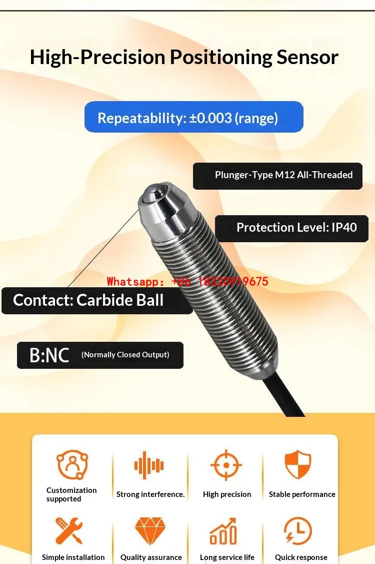 Cyclmotion CNC CSM12RB H-precision sensors detect product bumps, indexing, rotating grooves, cut surfaces, film thickness, etc.