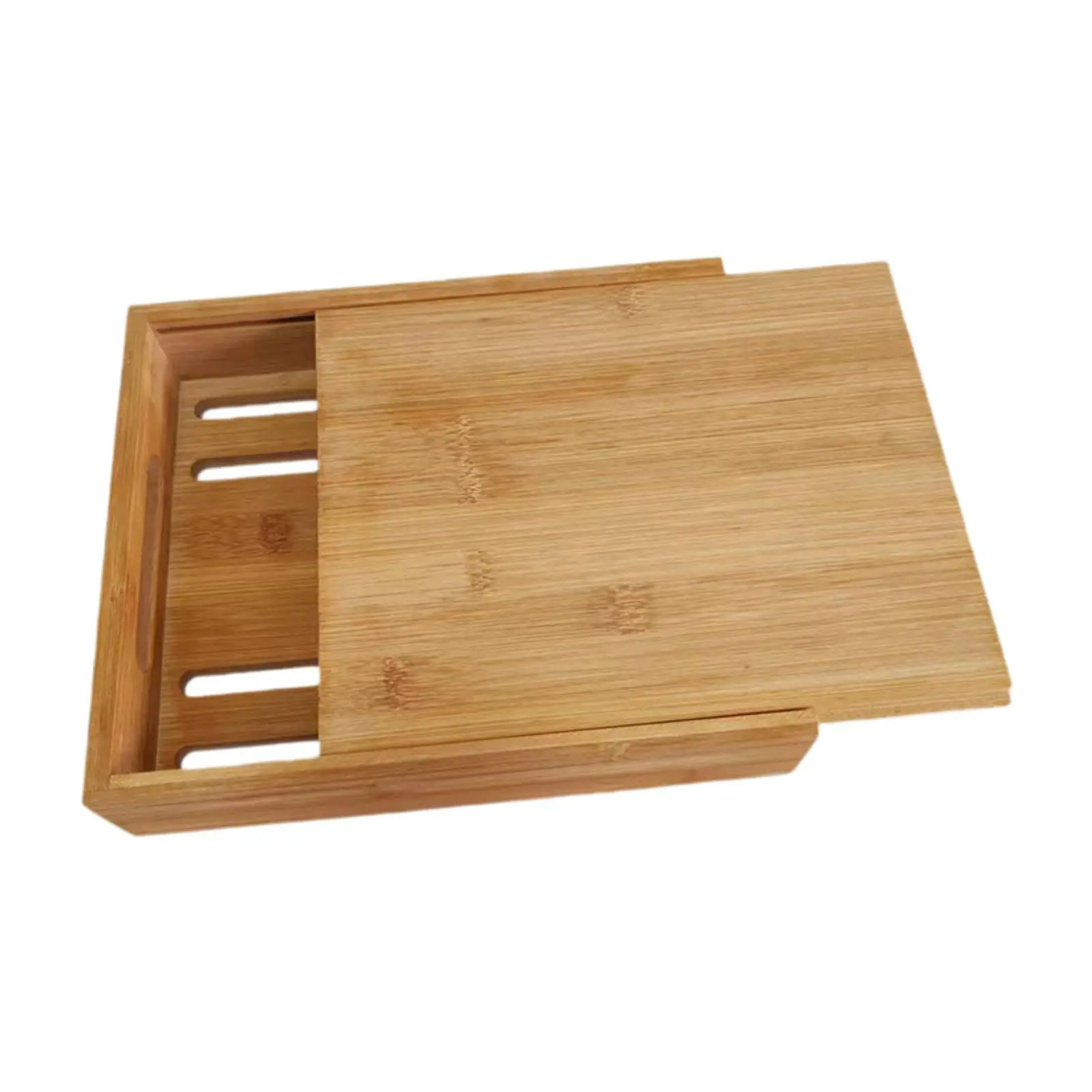 Bamboo Bread Slicer for Homemade Bread with Crumb Catcher for Bakery Bread