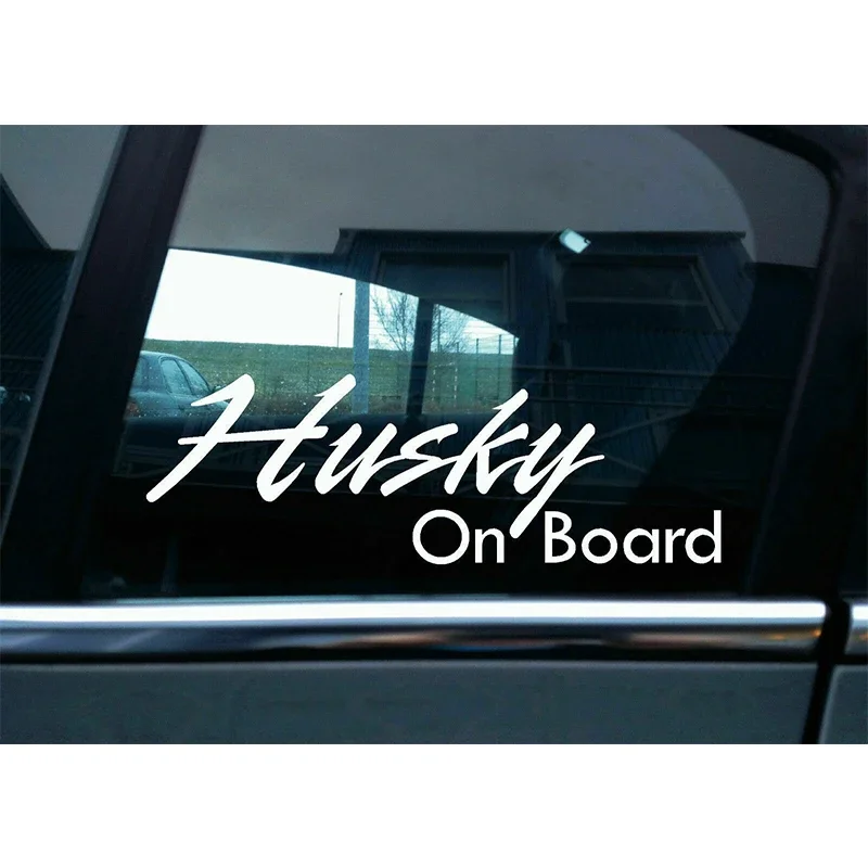 

«Husky En», собака в автомобиле, предупреждающая окно/наклейка, виниловые наклейки для внедорожного мотоциклетного шлема