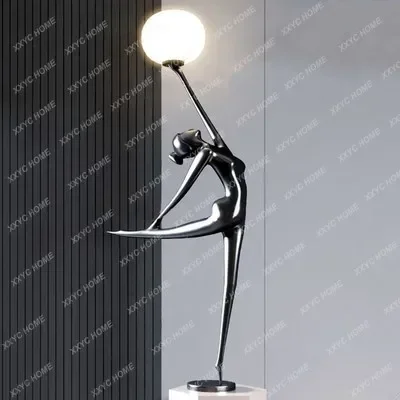 Humanoid floor large sculpture table lamp art horse ball lamp