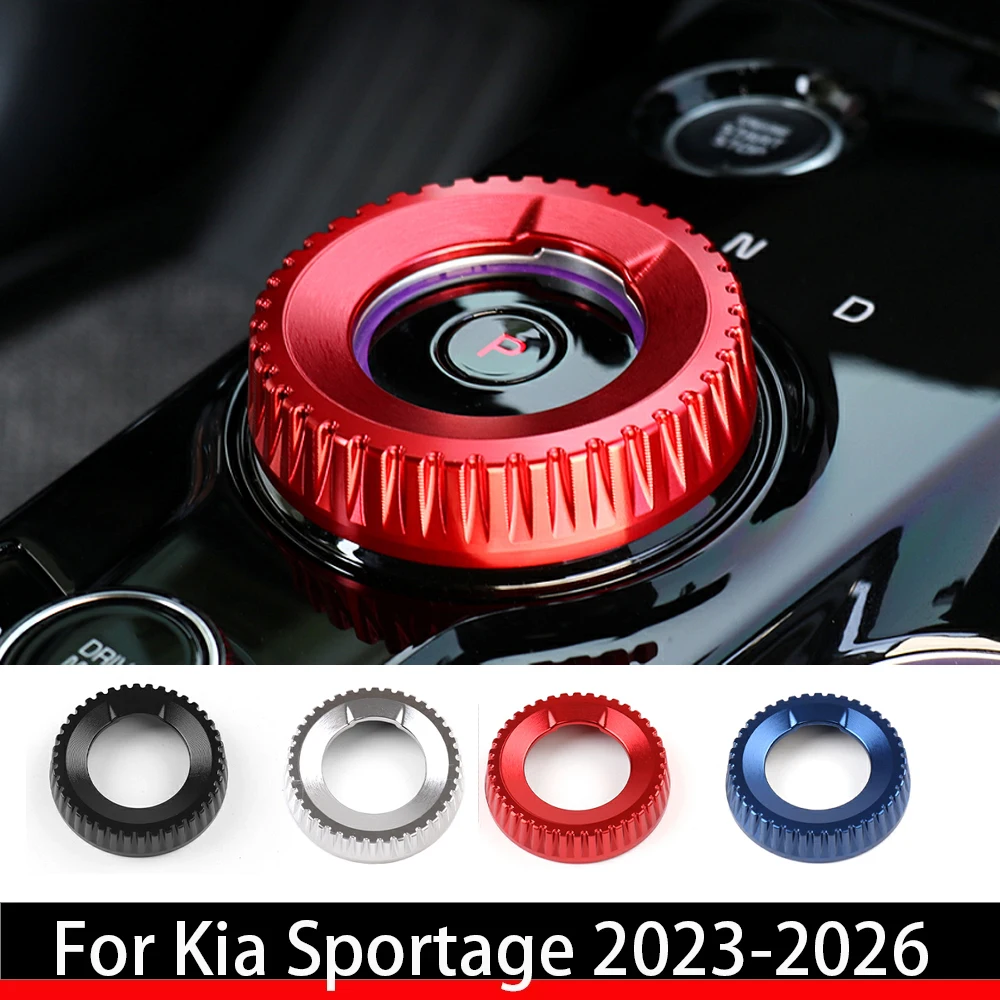 

For Kia EV6/NQ5/SELTOS/NIRO Aluminum Alloy Red Black Blue Central Gear Shift Ring Knob Cover Trim Accessories