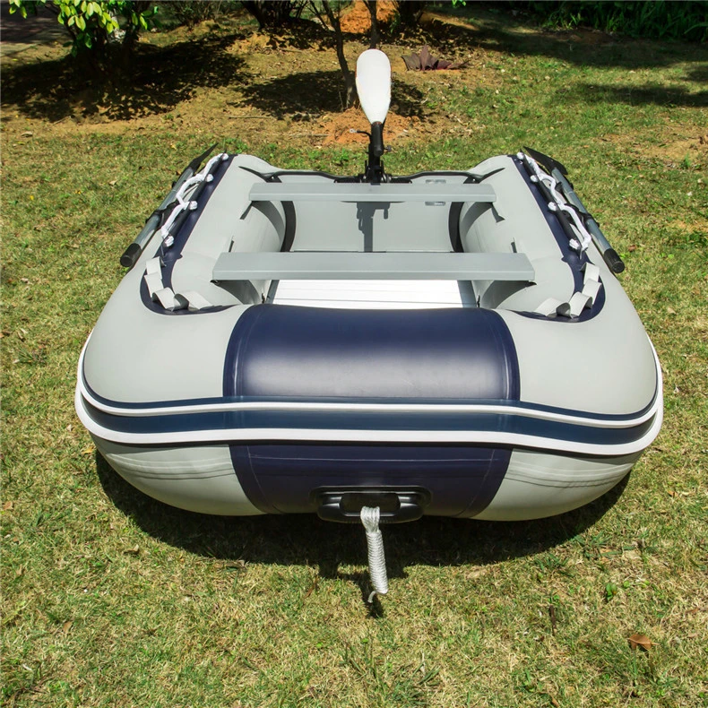 Rubber aluminum alloy 4 people thickened charge + T55 thickened inflatable fishing boat boat