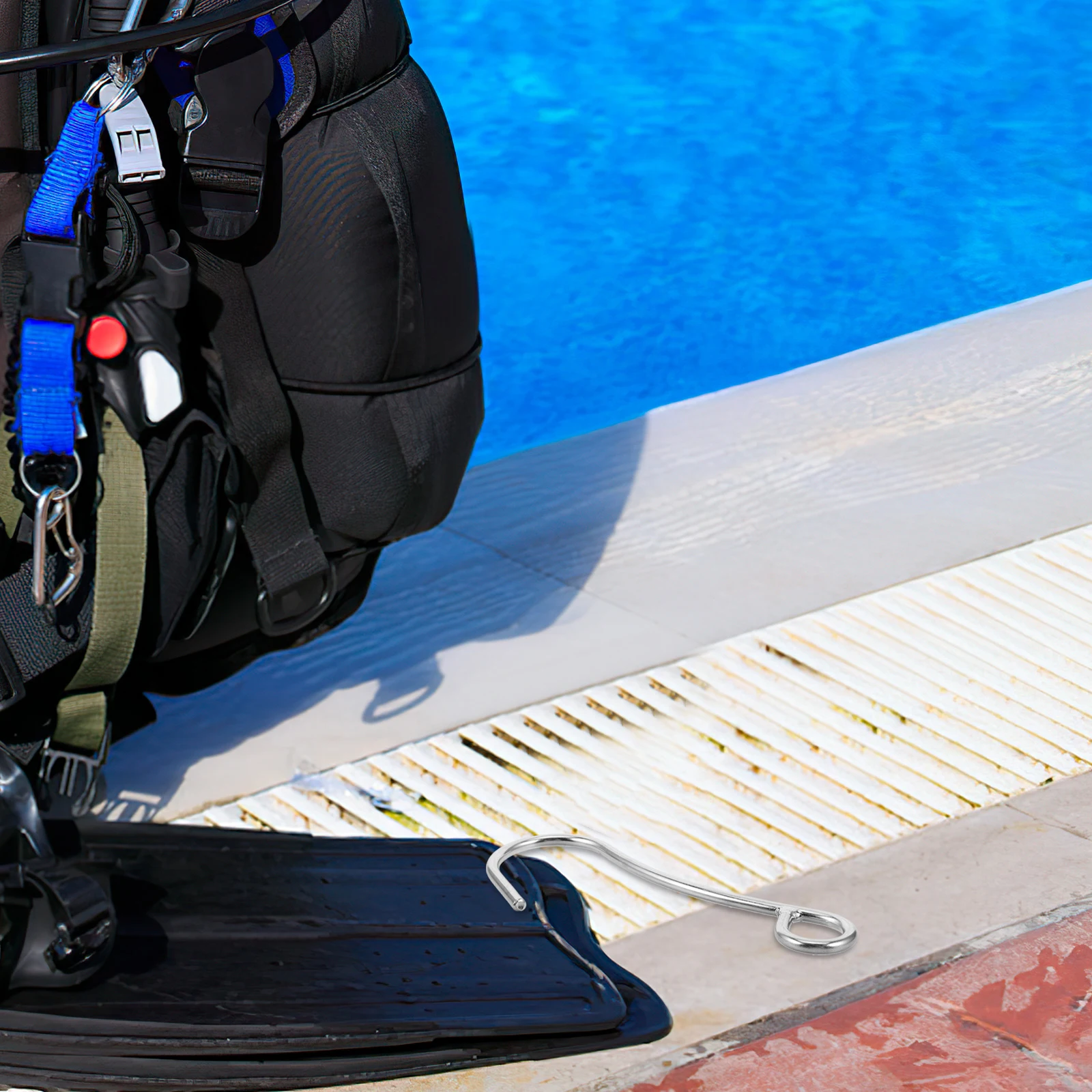 

Stainless Steel Technical Scuba Diving Gear Single Prong Reef Hook Outdoor Claw Tool Compact Lightweight Efficient Underwater