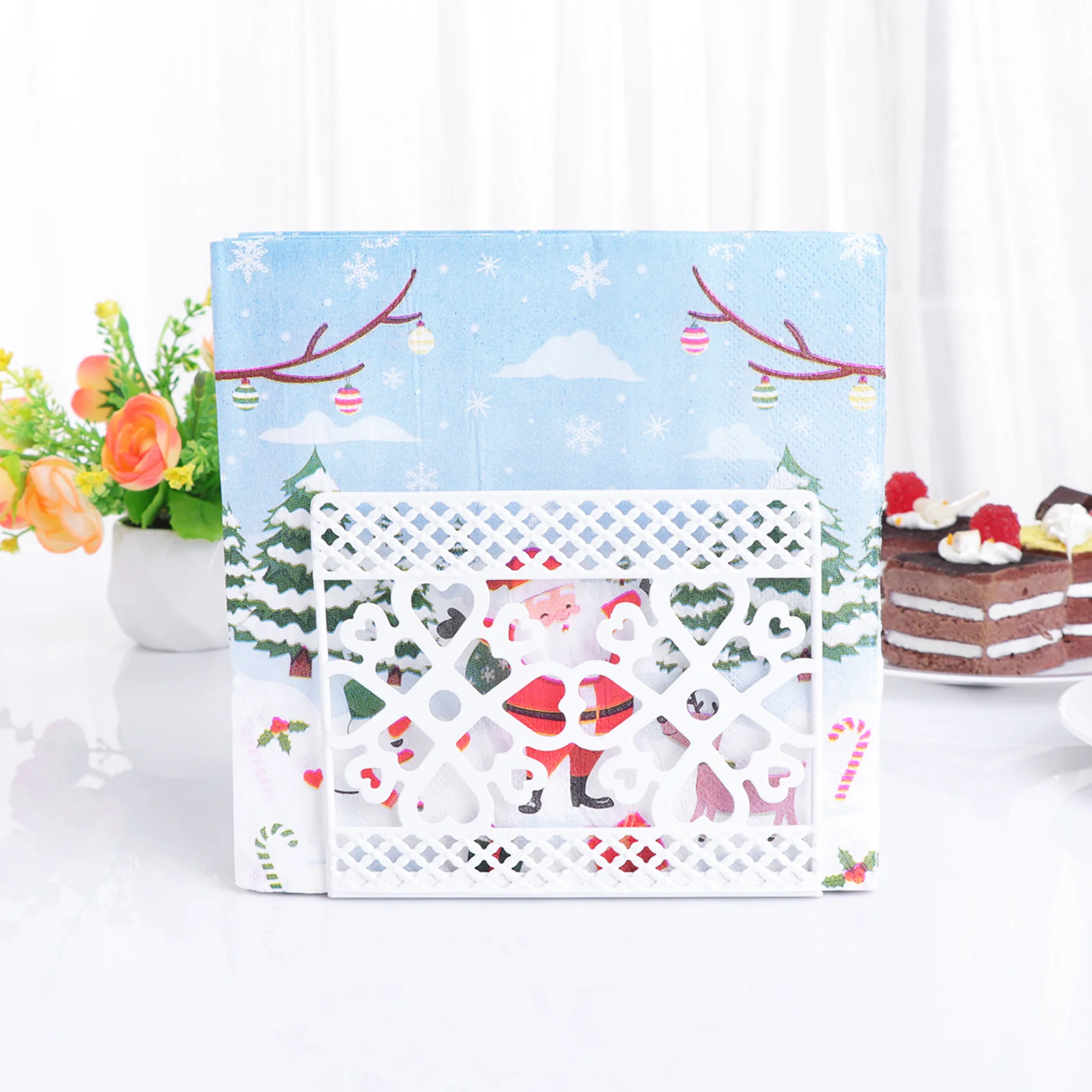 

Heart Shaped Napkin Holder Iron Tissue Paper Stand For Kitchen Dining Table Hotel Restaurant Home Use Napkin Storage Rack