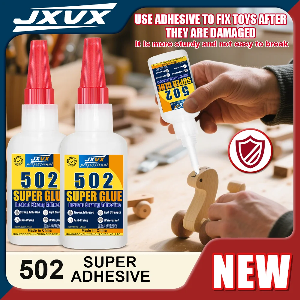 Cyanoacrylate (CA) 502 غراء فائق القوة - زجاجة 0.7 أونصة - لاصق ملء الفجوة للخشب والحجر والسيراميك والمطاط والزجاج المعدني القوي أداة الغراء السائل.