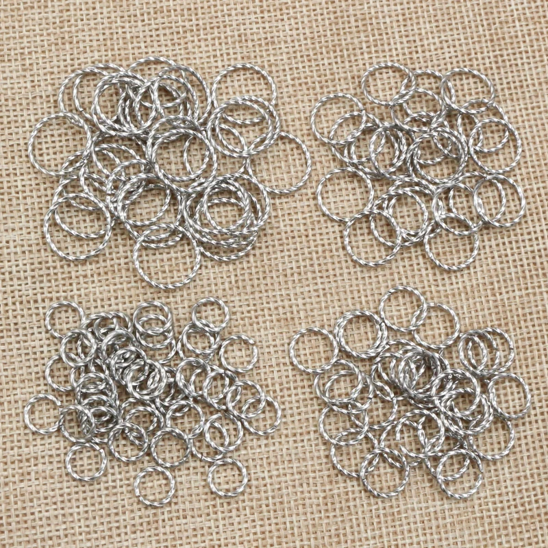 50 stuks roestvrij staal 1/1.2mm dik 6 8 10 12 14mm Twist Open Jump Ringen voor DHZ sieraden maken bevindingen voor oorbellen ketting