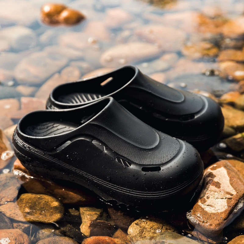 

Новые модные мужские тапочки, уличные домашние пляжные сандалии, удобные мягкие шлепанцы, мужские и женские пляжные тапочки, домашняя обувь