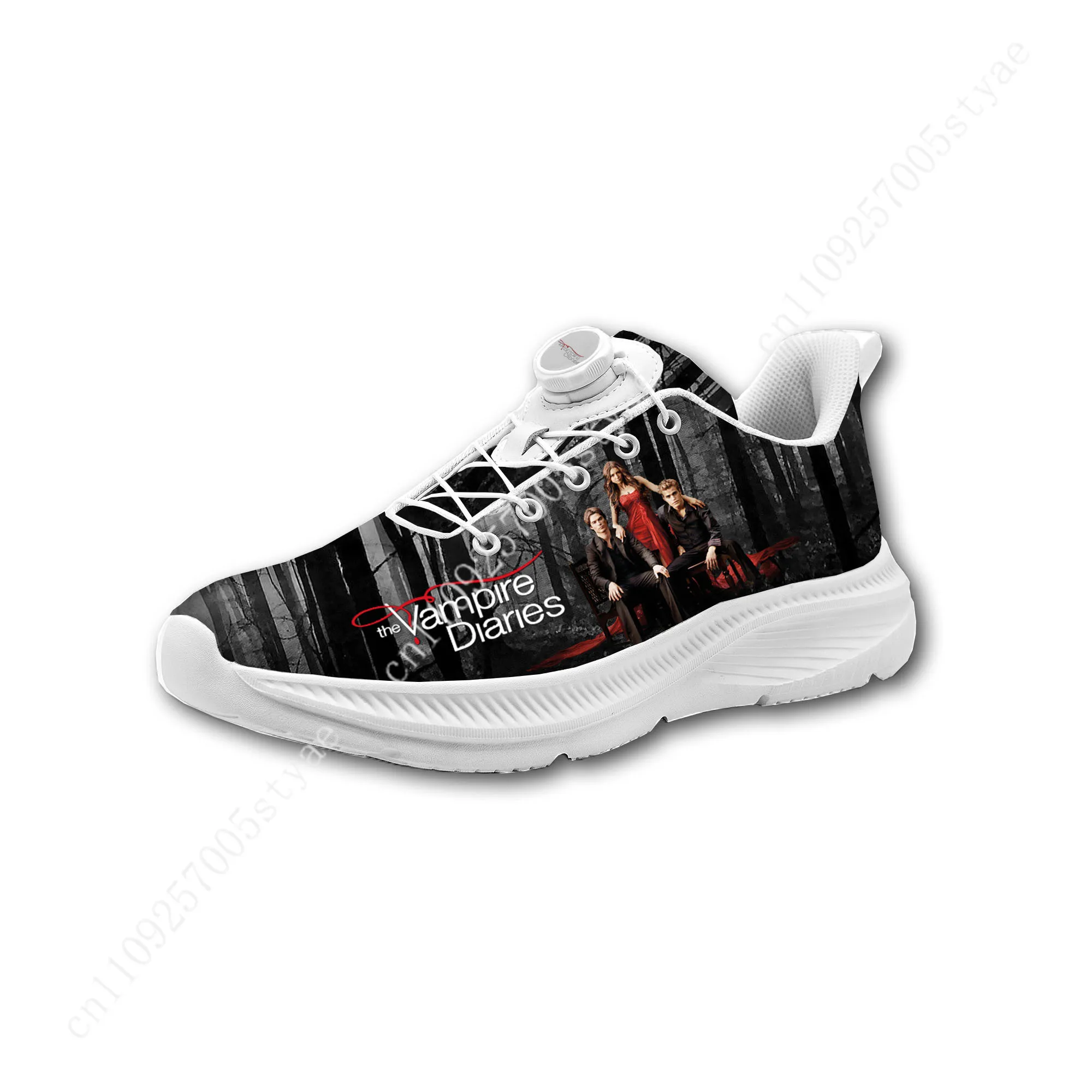 

The Vampire Diaries Mens Womens Casual Hiking Shoes Laceless Rotating Button Sports Shoes lightweight Custom Sneaker