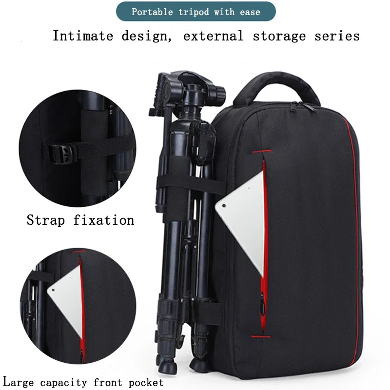 Professional Large-capacity Camera Bag Waterproof Nylon Wear-resistant Photography Backpack For