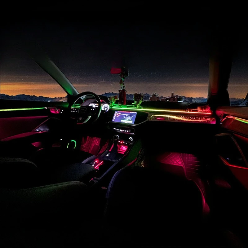 Suitable for 19-24 Audi Q3 ambient light molds to replace 64-color mobile phone control lossless installation