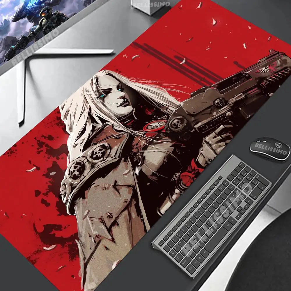 W_warhammer Mouse Pad Non-Slip Rubber Edge Desk Gadgets Desk Protector locking Desk Pad mousepads Game Anime play mats for noteb