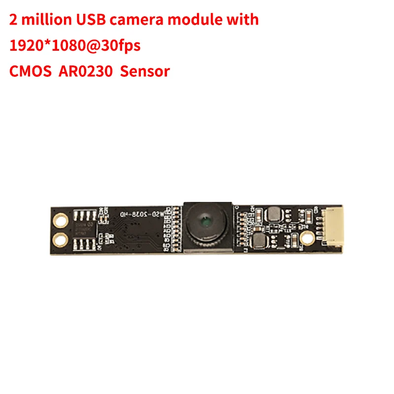 

2MP 1080P HD USB2.0 Camera Module AR0230 Sensor HDR FF 30FPS Drive Free For Face Recognition Product Vision