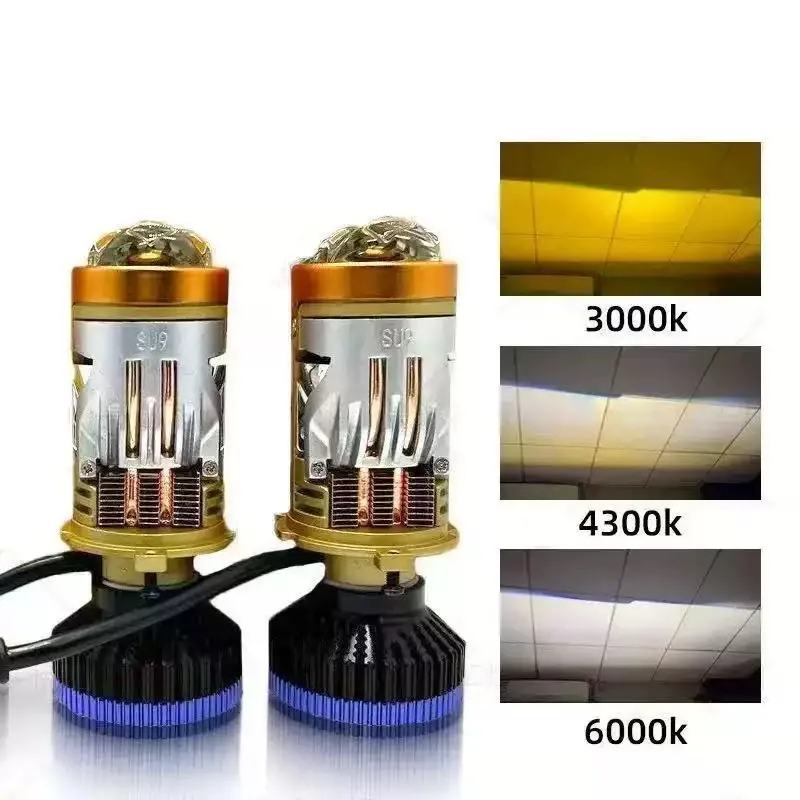 

EURS Canbus LED H4 Bulbs Headlight for Cars High Beam Low Beam Projector Turbo Fan 6000K 4300K 3000K Color Lighting 12V 24V