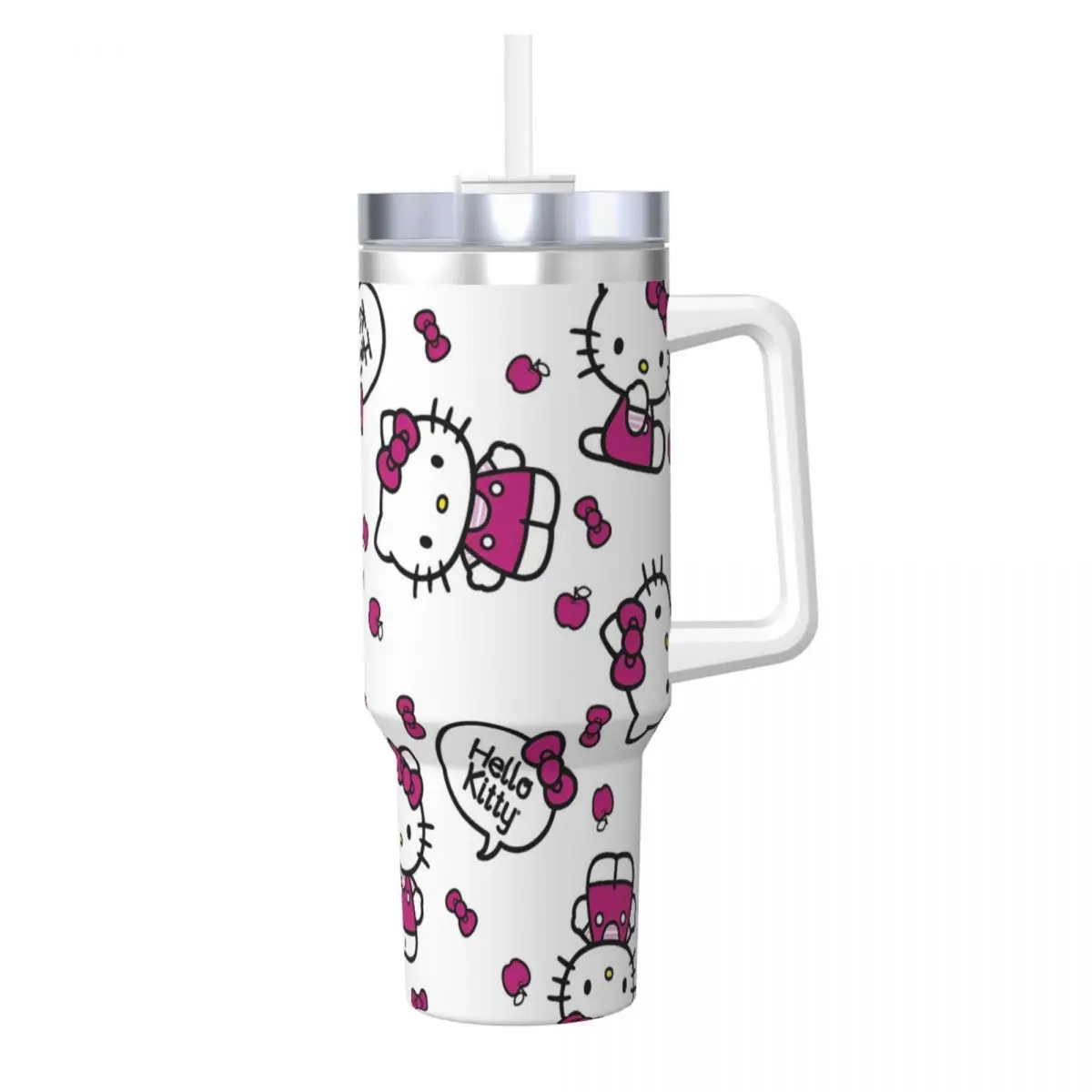 Sanrio Hello Kitty Kawaii Cartoon Tumbler Cold and Hot Water Bottle Keep Heat Stainless Steel Thermal Cups Beach Mugs Cup