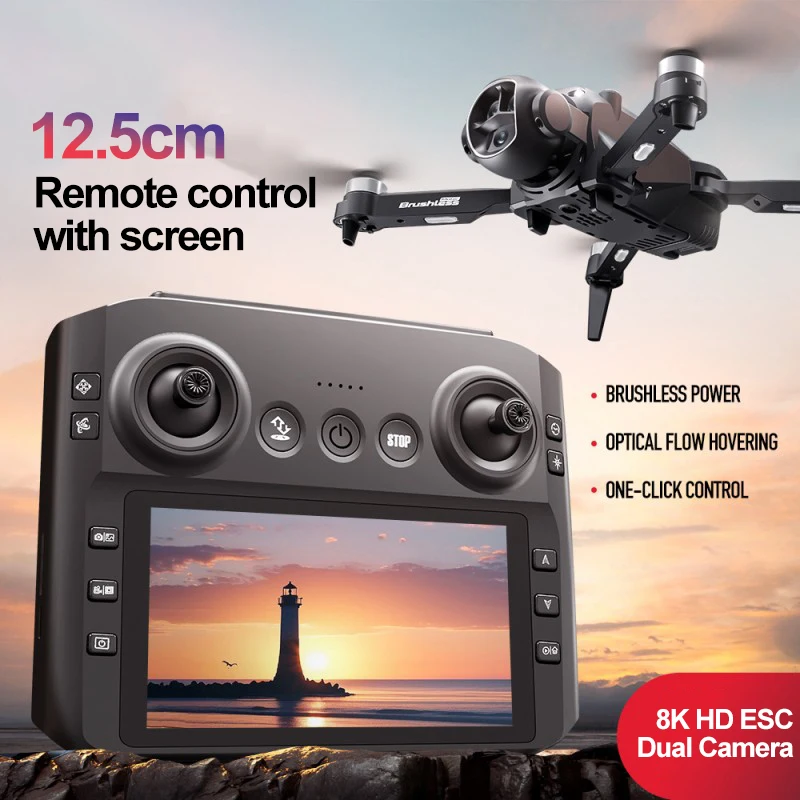 M7 GPS Drone 8K  Aerial HD Dual Camera Intelligent Opstacle Avoidance Brushless Power Screen Remote Control GPS Drone - view 5