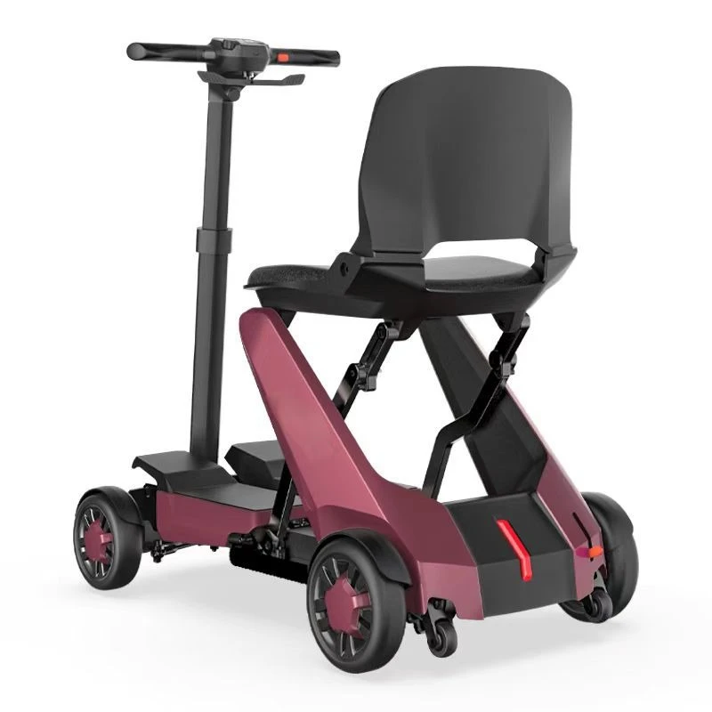 

Mobile phone remote control folding intelligent ultra-light aluminum alloy electric four-wheeler elderly scooter