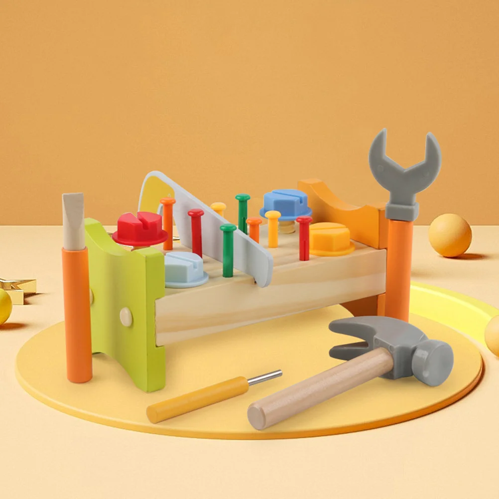 Nut Knock Dingta Pounding Peg Workbench for Toddler with Hammer Toy Toddlers Kids Toys Boys